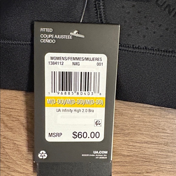 UA infinity high bra 2.0 medium D-DD - Picture 6 of 10
